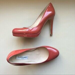 LK Bennett Rust Colored Patent‎ Leather Classic Heels Pumps Women’s EU 38 US 7